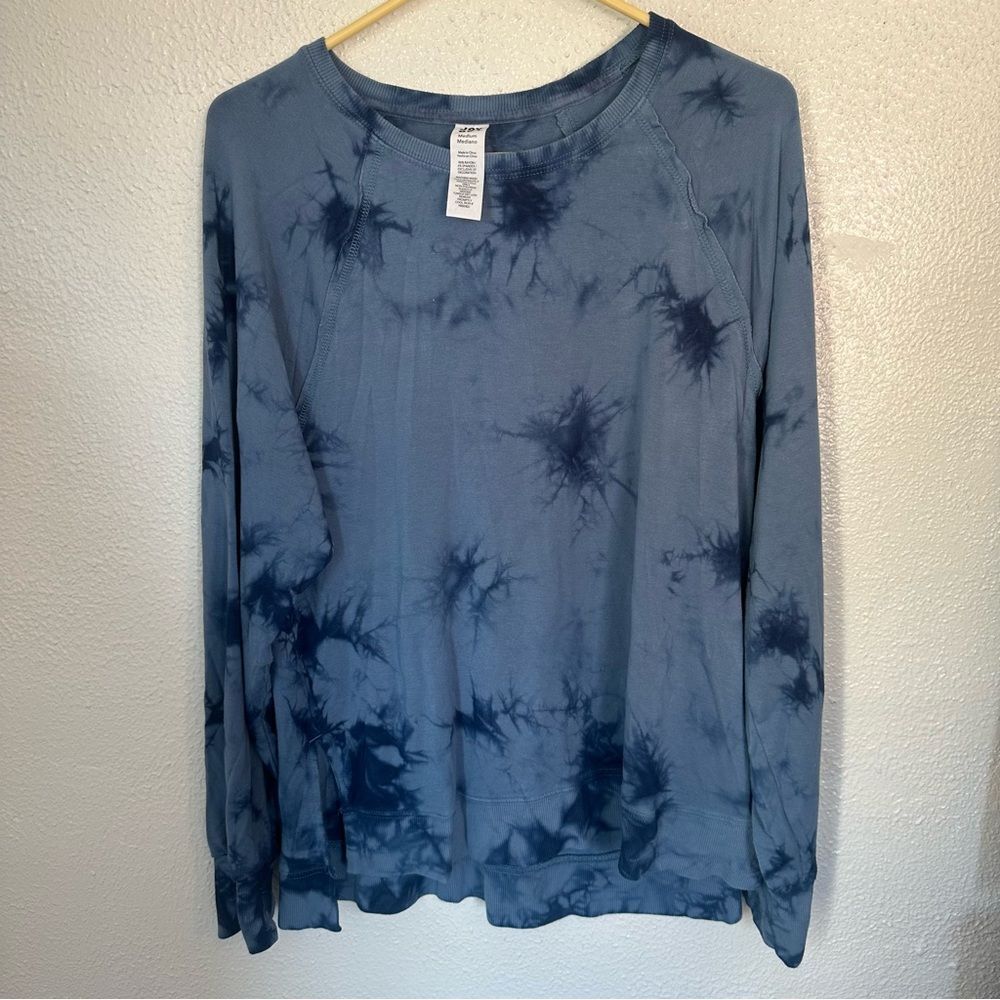 JoyLab Blue Tie Dye Lightweight Pullover Sweater Medium